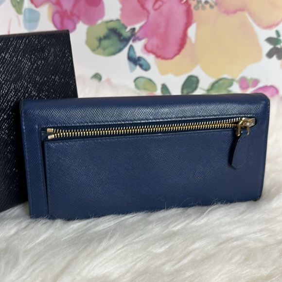 💯Authentic Prada Blue Leather Wallet🍀 - Picture 4 of 17